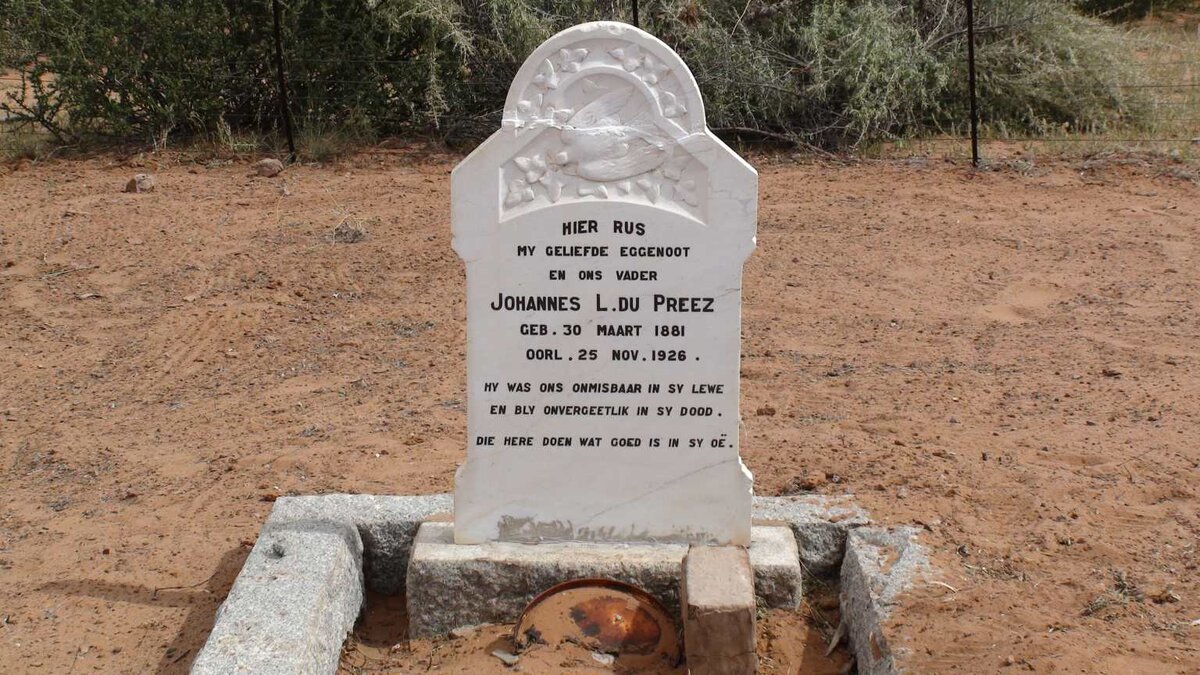 PREEZ Johannes L., du 1881-1926