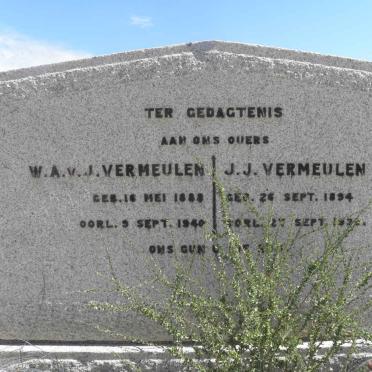 VERMEULEN W.A. v. J. 1888-1949 &amp; J.J. 1894-1939 