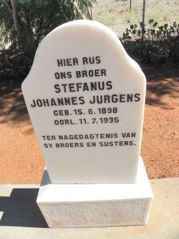 JURGENS Stefanus Johannes 1898-1935