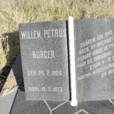 BURGER Willem Petrus 1920-1973