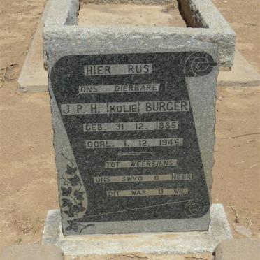 BURGER J.P.H. 1885-1946