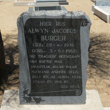 BURGER Alwyn Jacobus 1936-1962