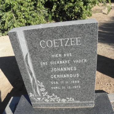 COETZEE Johannes Gerhardus 1889-1973