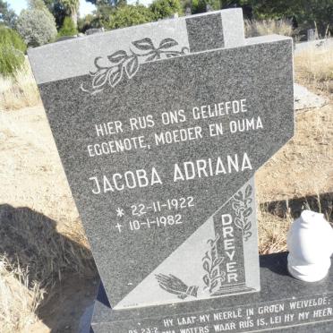 DREYER Jacoba Adriana 1922-1982