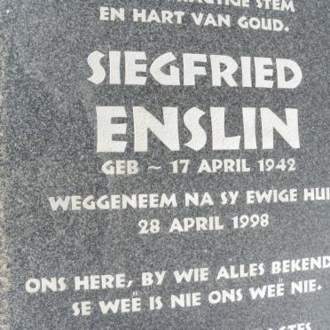 ENSLIN Siegfried 1942-1998