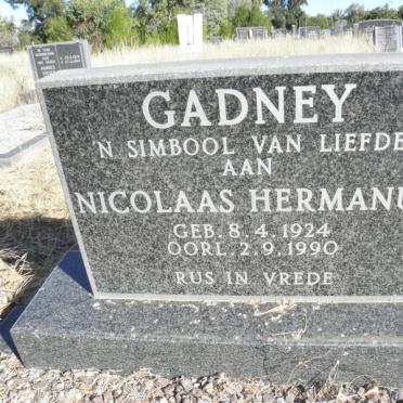 GADNEY Nicolaas Hermanus 1924-1990