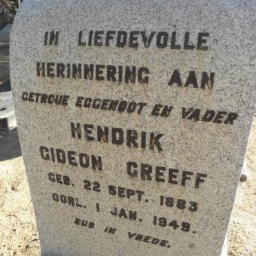 GREEFF Hendrik Gideon 1883-1949