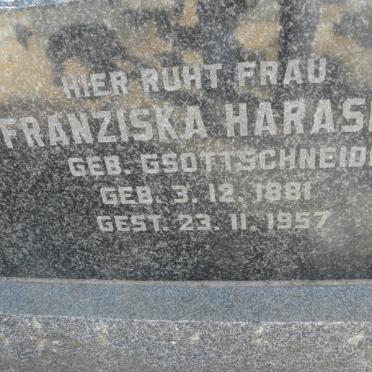 HARASIM Franziska nee GSOTTSCHNEIDER 1881-1957