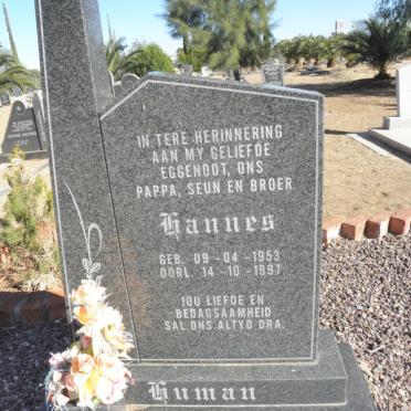 HUMAN Hannes 1953-1997