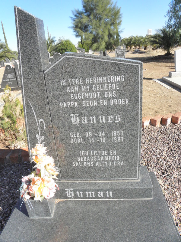 HUMAN Hannes 1953-1997