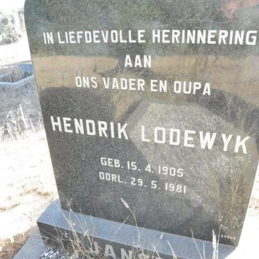 JANSEN Hendrik Lodewyk 1905-1981