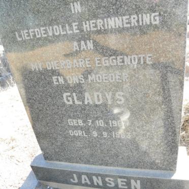 JANSEN Gladys 1907-1963