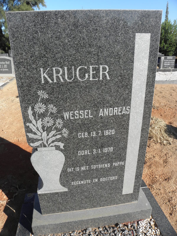KRUGER Wessel Andreas 1920-1970
