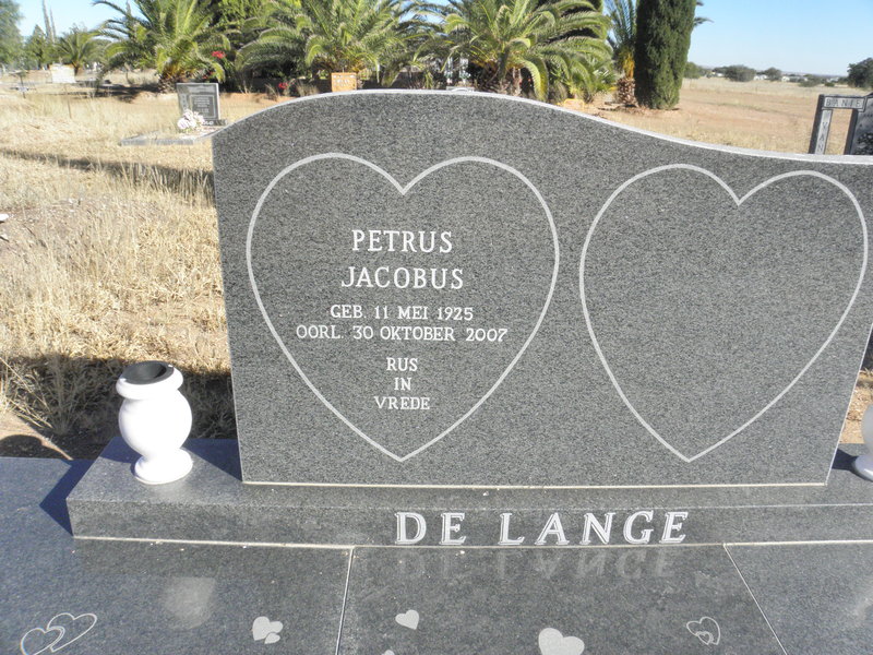 LANGE Petrus Jacobus, de 1925-2007