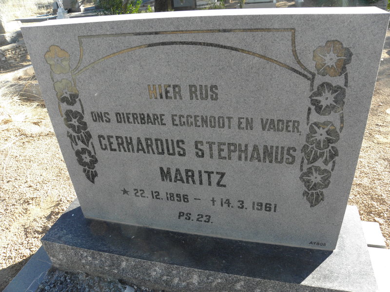 MARITZ Gerhardus Stephanus 1896-1961