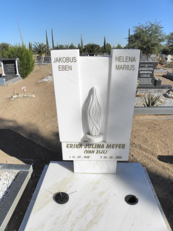 MEYER Erika Julina geb VAN ZIJL 1948-2000
