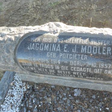 MODLER Jacomina E.J. nee POTGIETER 1914-1957