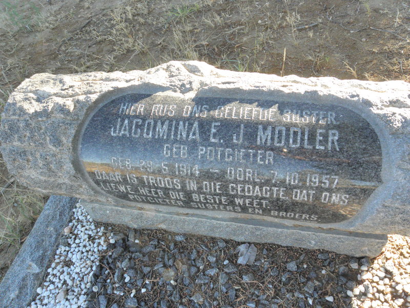 MODLER Jacomina E.J. nee POTGIETER 1914-1957