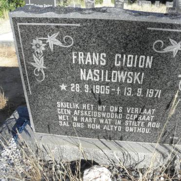 NASILOWSKI Frans Gidion 1905-1971