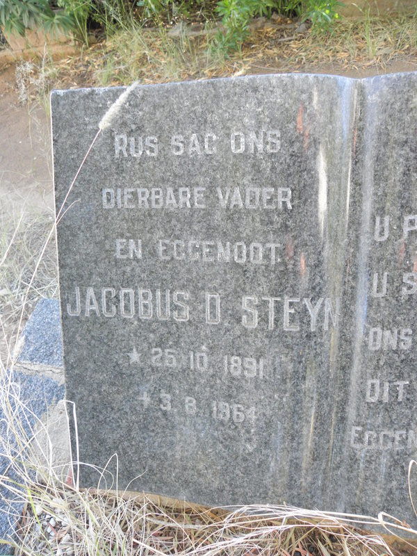 STEYN Jacobus D. 1891-1964