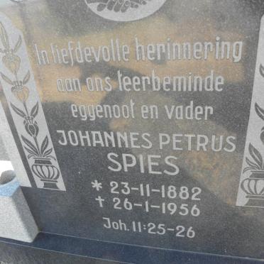 SPIES Johannes Petrus 1882-1956