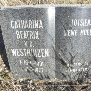 WESTHUIZEN Catharina Beatrix, v.d. 1901-1977