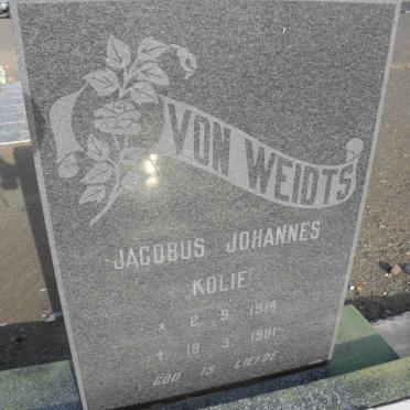WEIDTS Jacobus Johannes Kolie, von 1914-1981