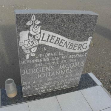 LIEBENBERG Jurgens Jacobus Johannes 1910-1989