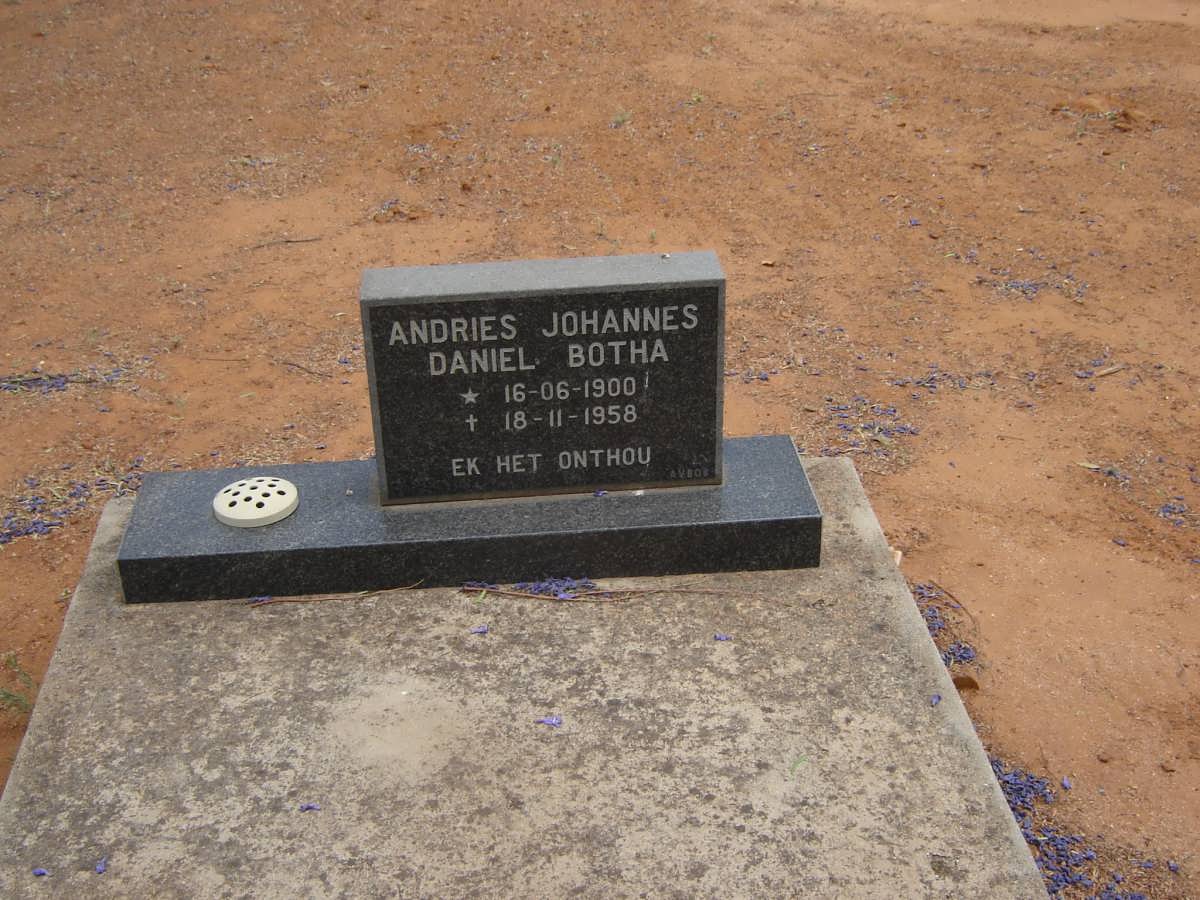 BOTHA Andries Johannes Daniel 1900-1958