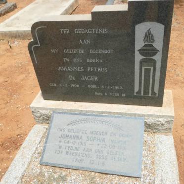 JAGER Johannes Petrus, de 1908-1962 &amp; Johanna Sophia 1916-1991