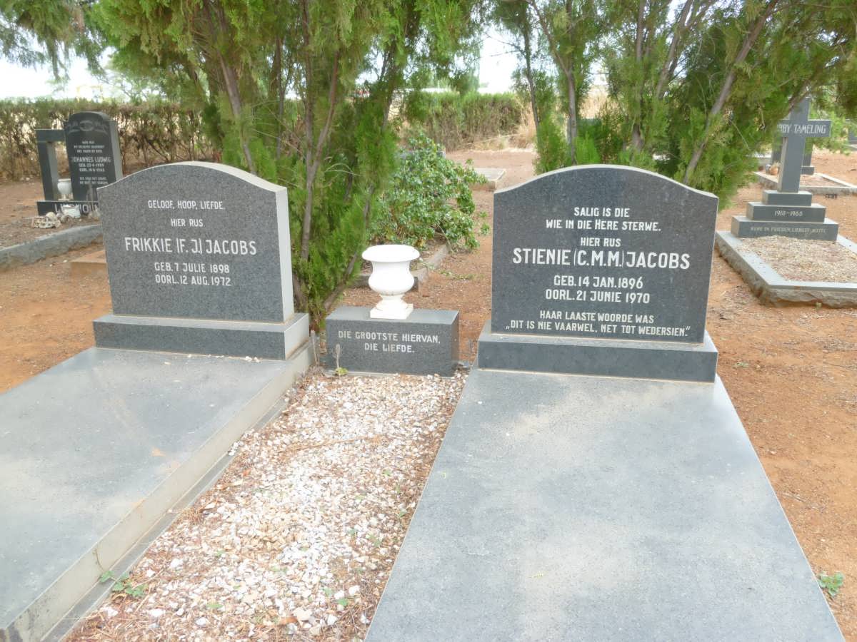 JACOBS F.J. 1898-1972 &amp; C.M.M. 1896-1970