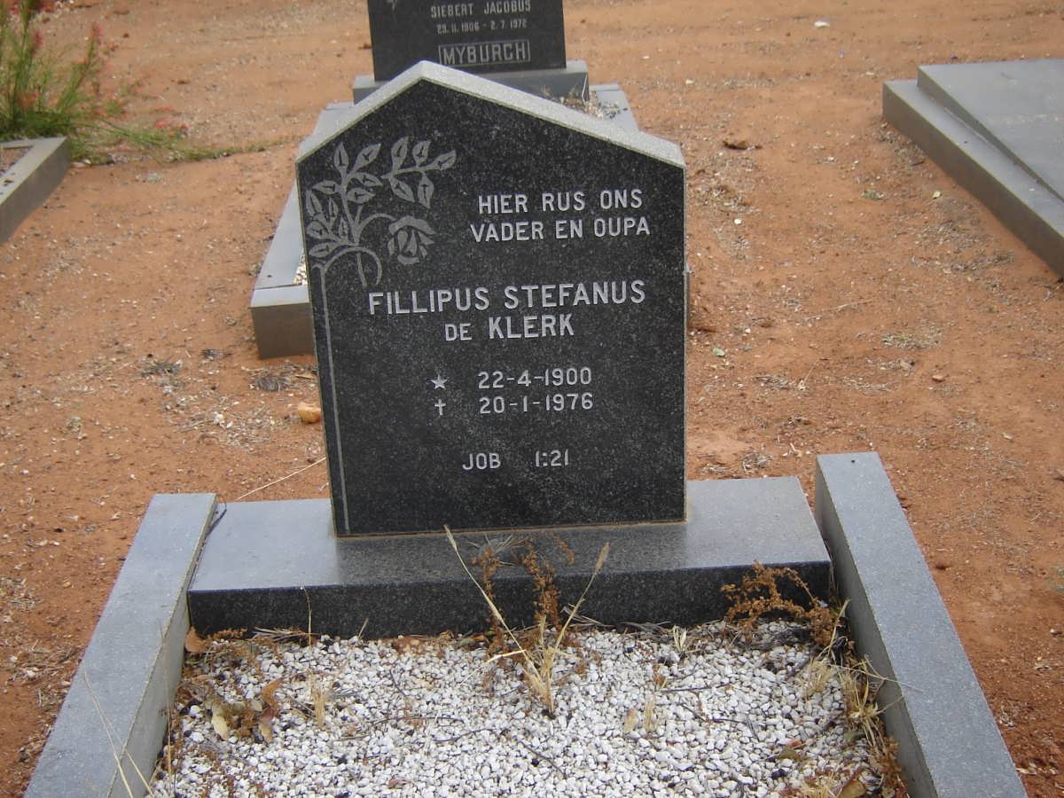 KLERK Fillipus Stefanus, de 1900-1976