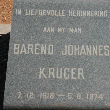 KRUGER Barend Johannes 1918-1974
