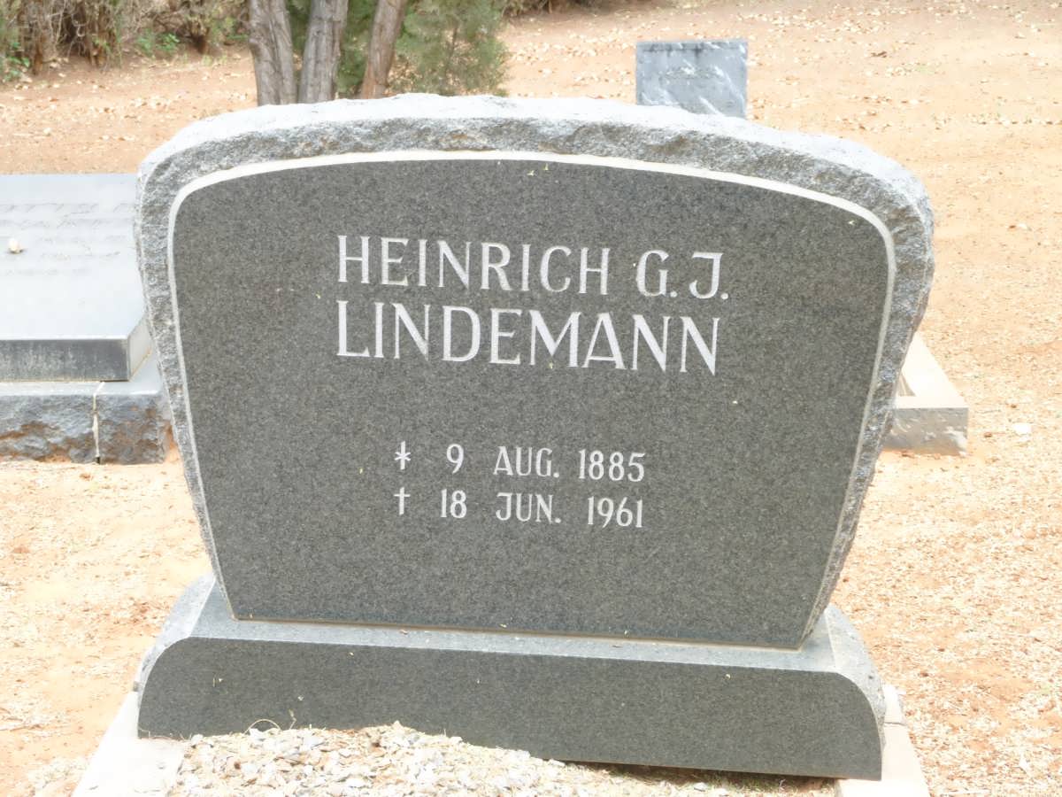 LINDEMANN Heinrich G.J. 1885-1961