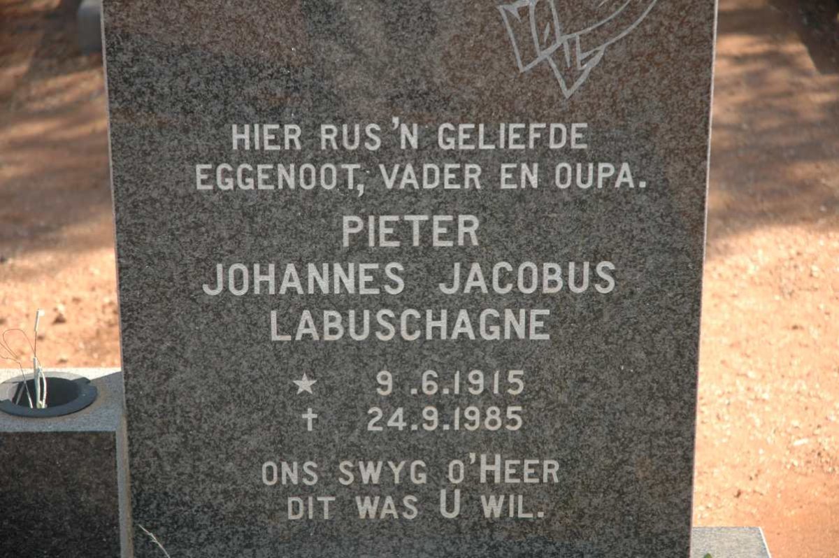 LABUSCHAGNE Pieter Johannes Jacobus 1915-1985