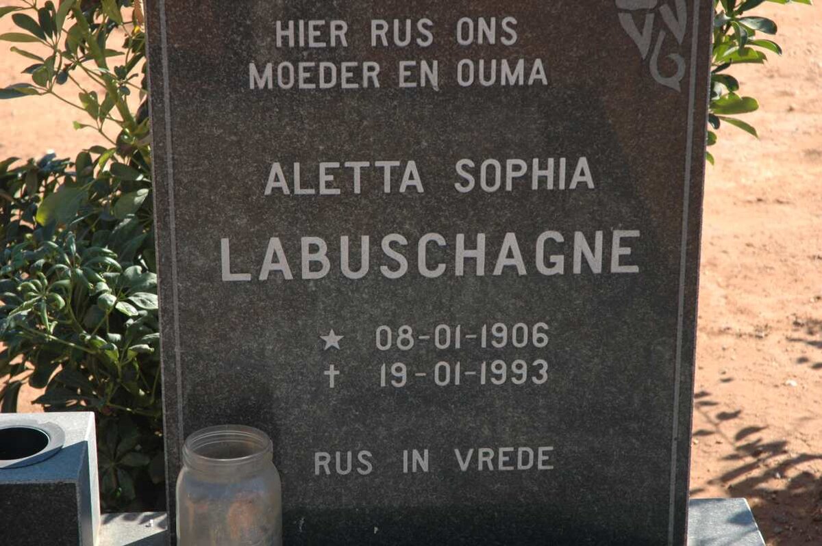 LABUSCHAGNE Aletta Sophia 1906-1993