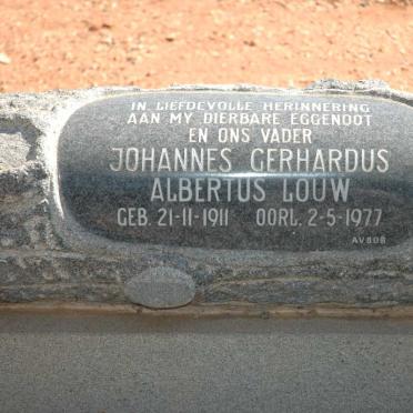 LOUW Johannes Gerhardus Albertus 1911-1977