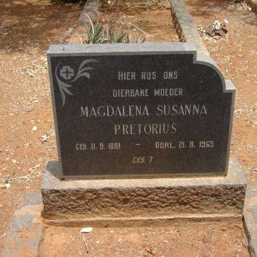 PRETORIUS Magdalena Susanna 1881-1965