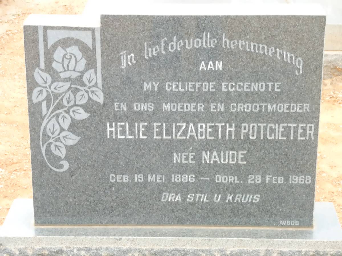 POTGIETER Helie Elizabeth nee NAUDE 1886-1968