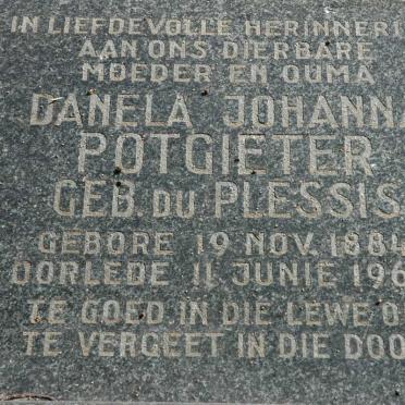 POTGIETER Danela Johanna nee DU PLESSIS 1884-1960