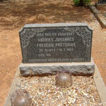 PRETORIUS Andries Johannes Frederik 1877-1957