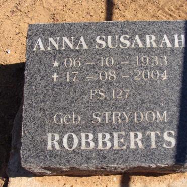 ROBBERTS Anna Susarah nee STRYDOM 1933-2004