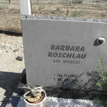 ROSCHLAU Barbara nee WIENCKE 1942-2011