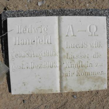 HANEFELD Hedwig 1903-1903