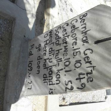 GERTZE Bernhar. 1949-1952