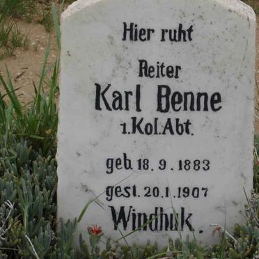 BENNE Karl 1883-1907