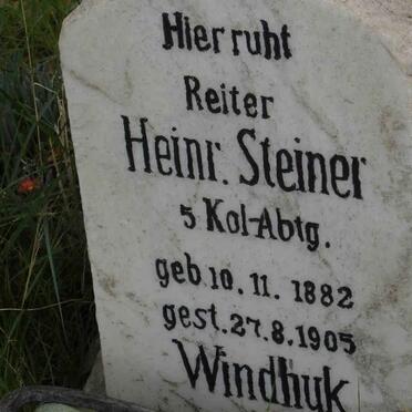 STEINER Heinrich 1882-1905