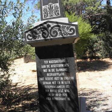 Namibia, WINDHOEK, Pioneerspark, Gammams cemetery