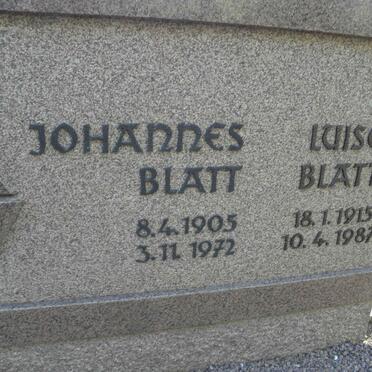 BLATT Johannes 1905-1972 &amp; Luise 1915-1987