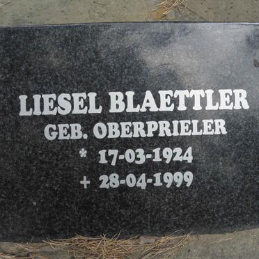 BLAETTLER Liesel nee OBERPRIELER 1924-1999